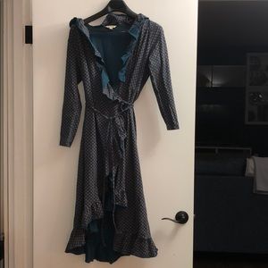 Matilda Jane Wrap Dress Blue Orange